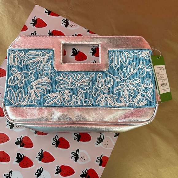 LILLY Pulitzer beaded clutch purse - Picture 1 of 4